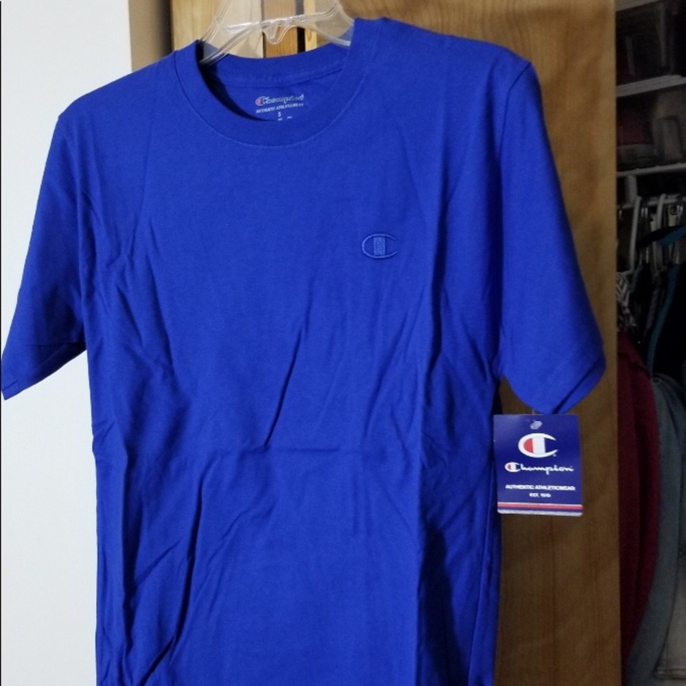 Royal blue short sleeve champion shirt